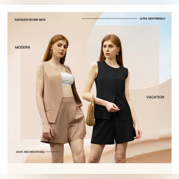 Casly Lamiit 2 Piece Short Set #1167, 1168 - Picture 9 of 12